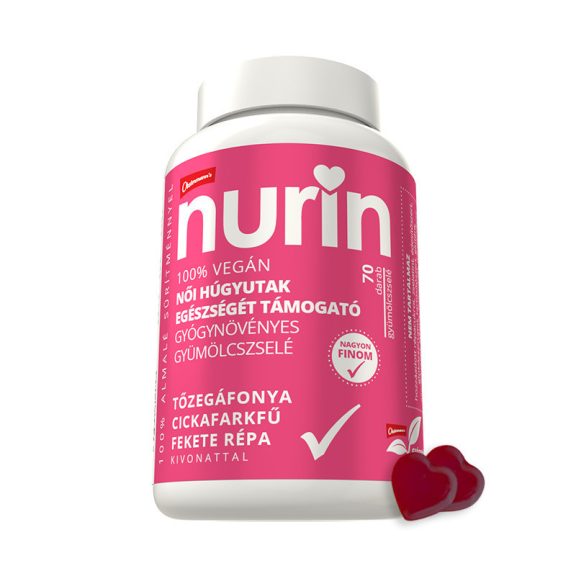 Nani NURIN Női Húgyutak Egészségét támogató gyümölcszselé (70db) tőzegáfonya kivonattal