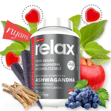   Nani  RELAX Ashwagandha gyümölcszselé (70db) feketerépalé koncentrátummal